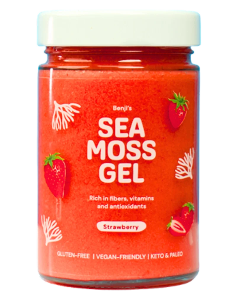 Benjis Sea Moss Gel med jordbær, 327 ml