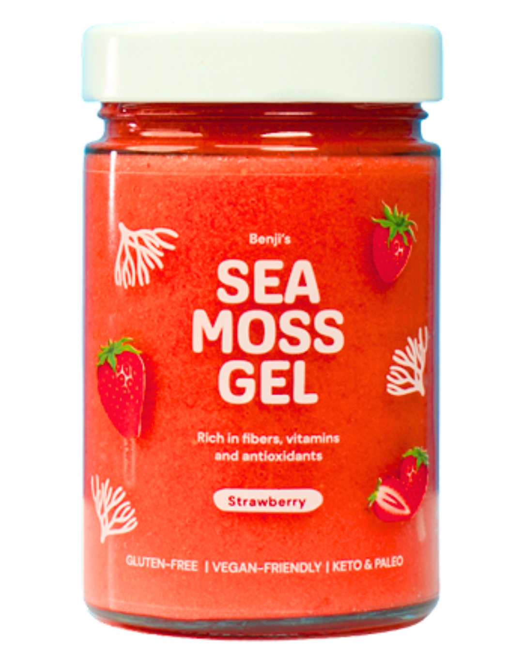 Benjis Sea Moss Gel med jordbær, 327 ml