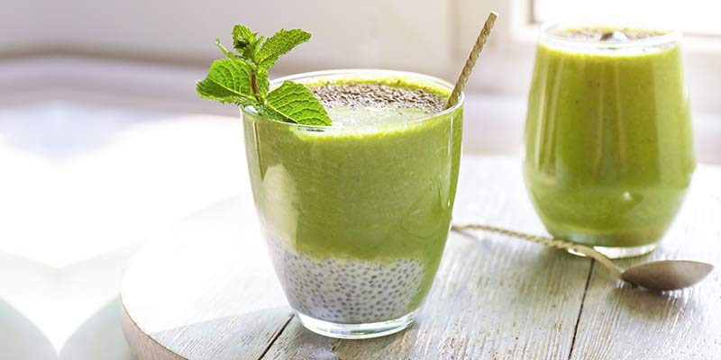 Grøn detox smoothie med sea moss