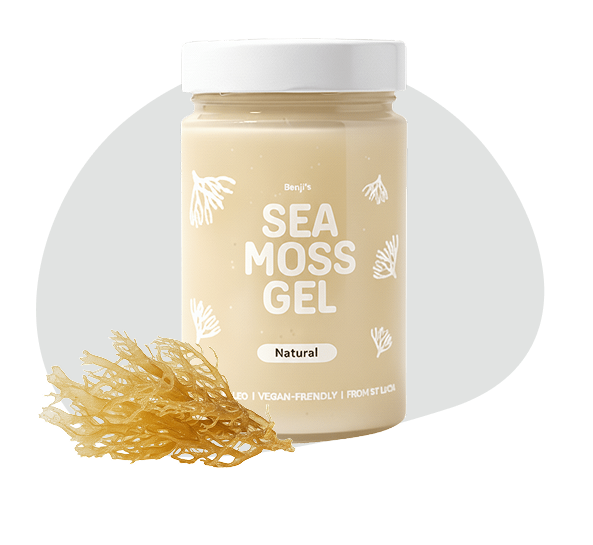Benji's Natural sea moss gel i 327 ml glas
