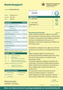 Kontrolrapport 29. september 2025